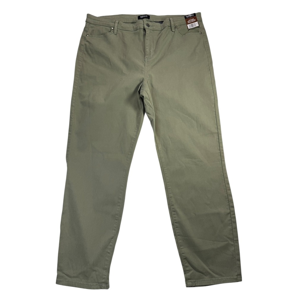 Buffalo David Bitton Havana High Rise Soft Stretch Ankle Skinny Jeans 18 Green